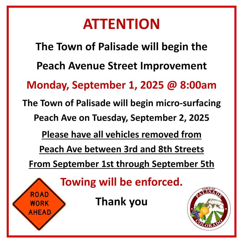 2025 - PUBLIC NOTICE - PEACH AVE MICRO-SURFACING PROJECT