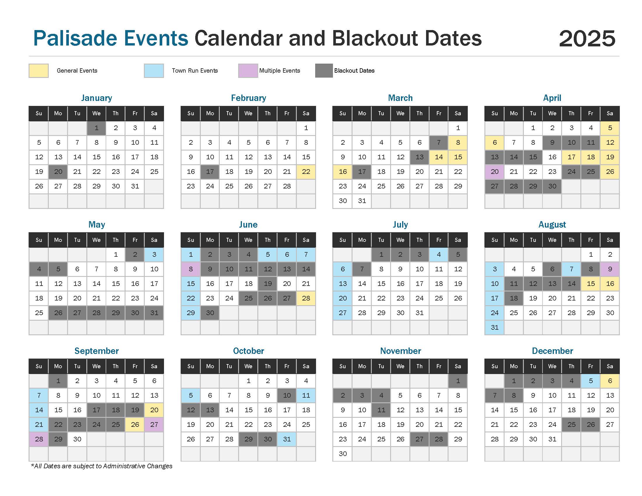 Special Event Calendar