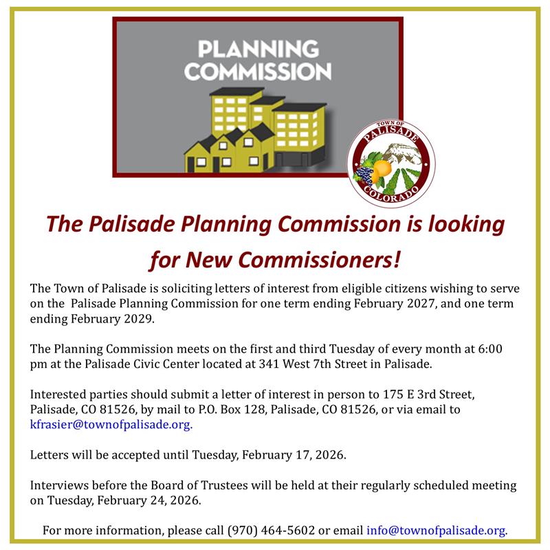 2026 - PLANNING COMMISSION VACANCIES