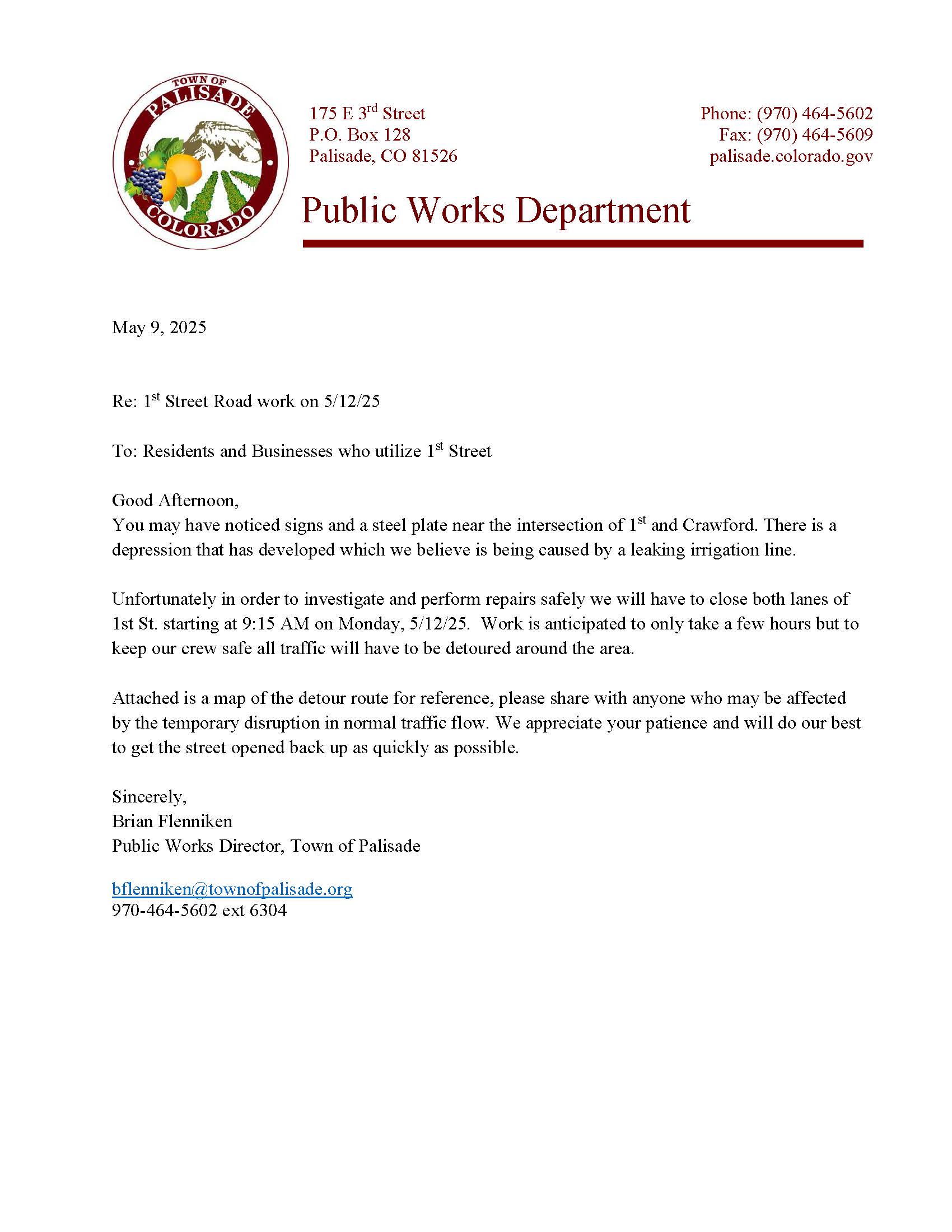 Street Closure Notice