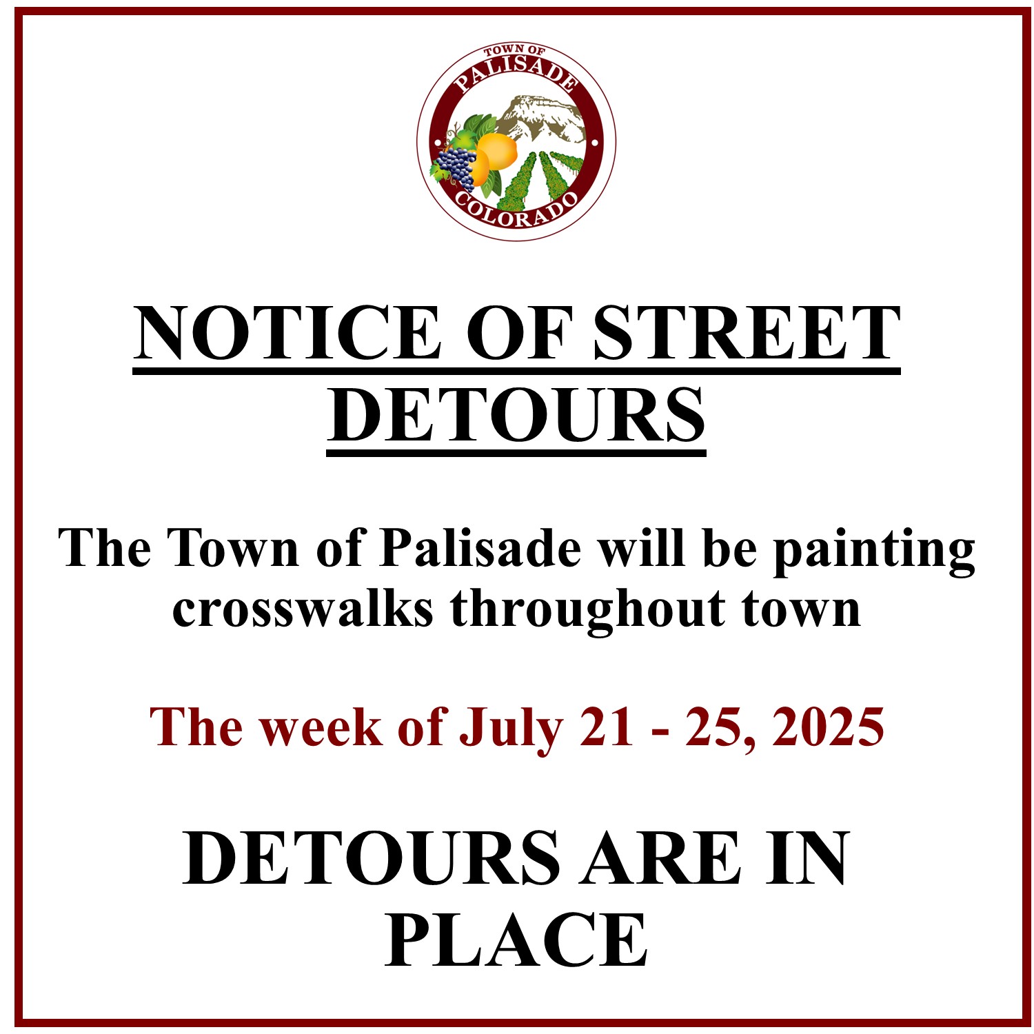 2025.07.21 - CROSSWALK PAINTING DETOURS