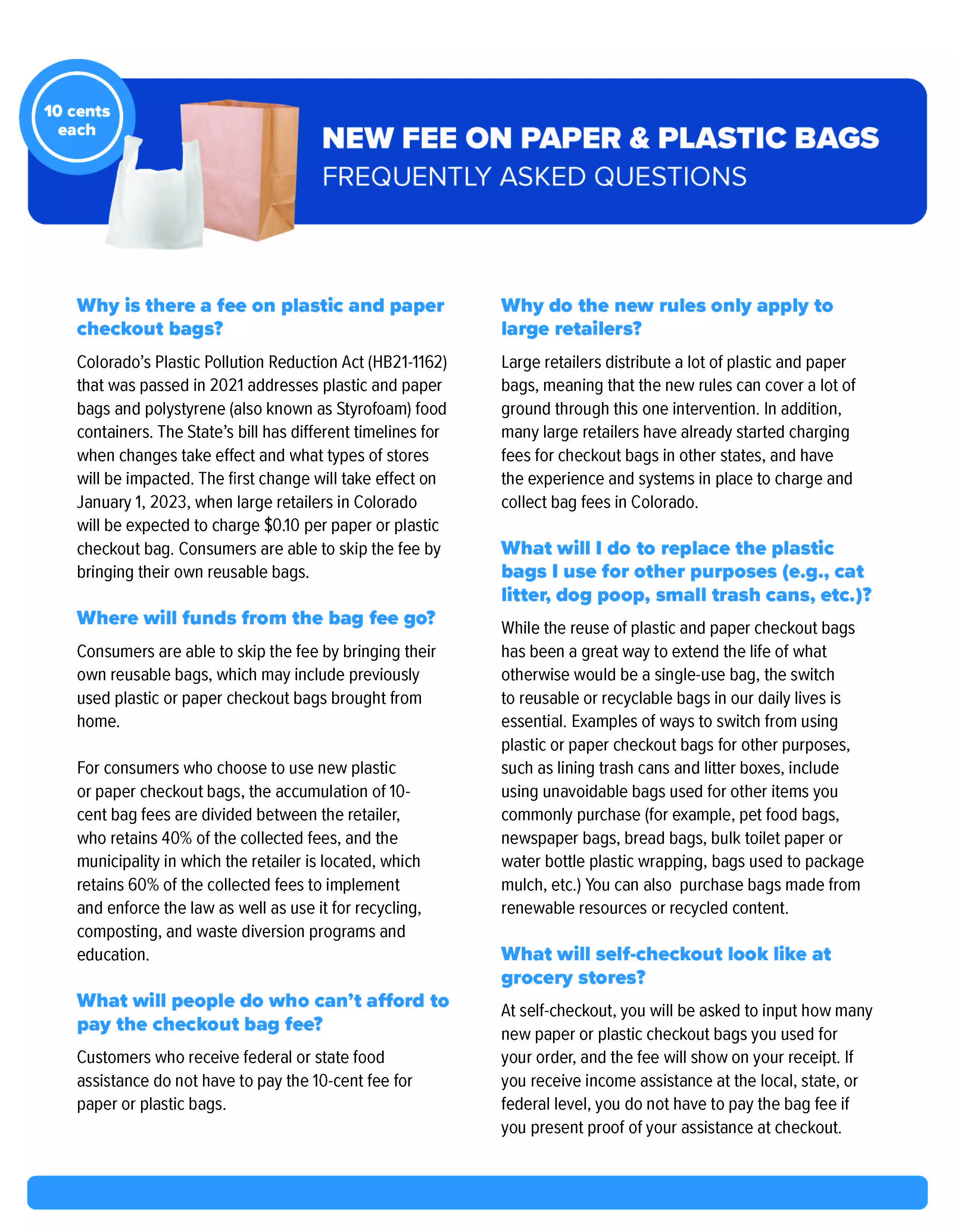 Bag Fee TOOL KIT: FAQs Page 1