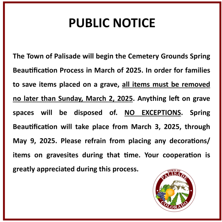 2025.02.07 - CEMETERY BEAUTIFICATION NOTICE